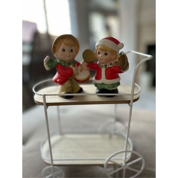 🌼5for$25🌼 Vintage HOMCO Christmas Musical Children #5564 and #5106 Set of 2 - Picture 1 of 7
